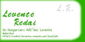 levente redai business card